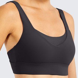 CRZ YOGA Black Sports Racerback Bra